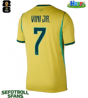Brasilien Vinicius Junior #7 Hemmatröja VM 2026 Kortärmad